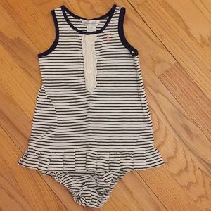 Ralph Lauren 6M white/navy stripe tank dress lk nw